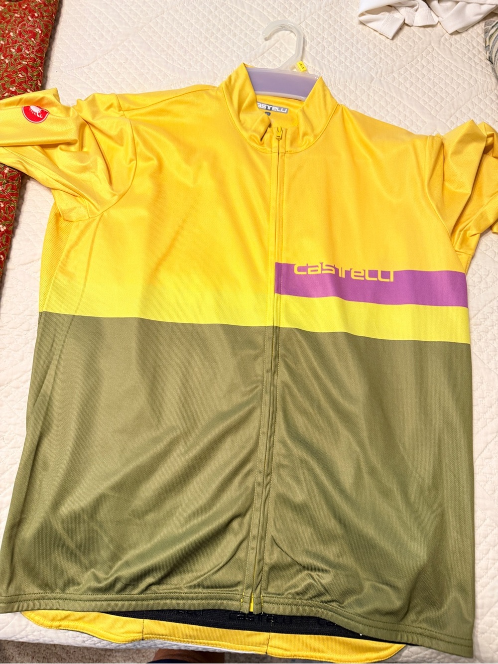 Castelli Men's Yellow & Olive Cycling Jersey